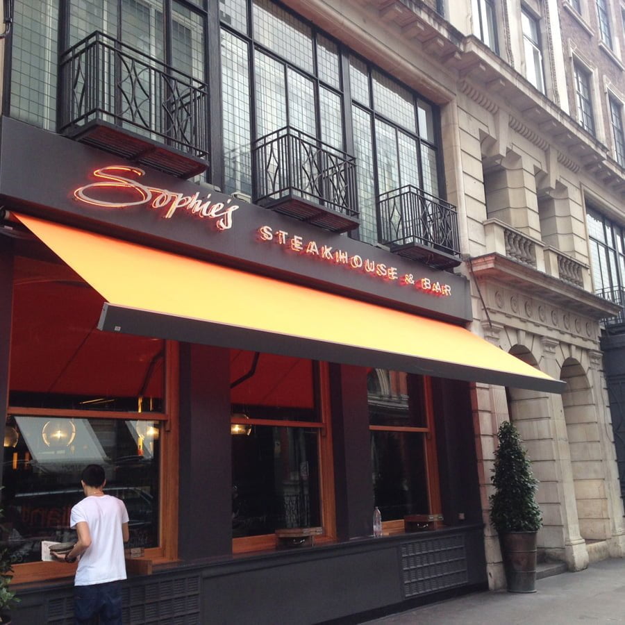 Sophies Steakhouse Awning Recover