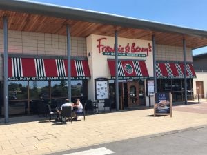 Frankie & Benny’s new awnings up front.